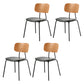 Industrial Metal Milk Tea Shop Side Chair Matte Finish Open Back Dining Chair (Set of 4) Blackish Green Clearhalo ' kitchen&dining_furn' 'Dining Chairs' 'Dining Tables & Seating' 'dining_chair' 'furn' 'furn_dining_chair' 'Furniture' 'furniture_dining_chair' 'Kitchen & Dining Furniture' 'kitchen' 4039551