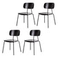 Industrial Metal Milk Tea Shop Side Chair Matte Finish Open Back Dining Chair (Set of 4) Gloss Black Clearhalo ' kitchen&dining_furn' 'Dining Chairs' 'Dining Tables & Seating' 'dining_chair' 'furn' 'furn_dining_chair' 'Furniture' 'furniture_dining_chair' 'Kitchen & Dining Furniture' 'kitchen' 4039552