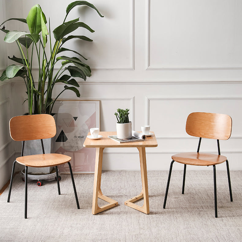 Industrial Metal Milk Tea Shop Side Chair Matte Finish Open Back Dining Chair (Set of 4) Clearhalo ' kitchen&dining_furn' 'Dining Chairs' 'Dining Tables & Seating' 'dining_chair' 'furn' 'furn_dining_chair' 'Furniture' 'furniture_dining_chair' 'Kitchen & Dining Furniture' 'kitchen' 4039555