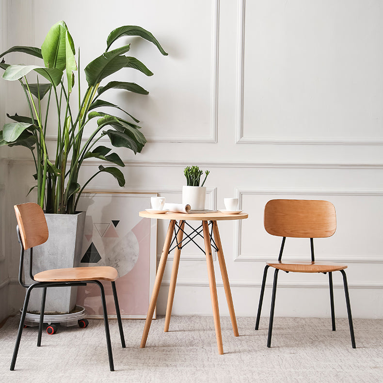 Industrial Metal Milk Tea Shop Side Chair Matte Finish Open Back Dining Chair (Set of 4) Clearhalo ' kitchen&dining_furn' 'Dining Chairs' 'Dining Tables & Seating' 'dining_chair' 'furn' 'furn_dining_chair' 'Furniture' 'furniture_dining_chair' 'Kitchen & Dining Furniture' 'kitchen' 4039557