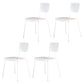 Industrial Metal Milk Tea Shop Side Chair Matte Finish Open Back Dining Chair (Set of 4) White Clearhalo ' kitchen&dining_furn' 'Dining Chairs' 'Dining Tables & Seating' 'dining_chair' 'furn' 'furn_dining_chair' 'Furniture' 'furniture_dining_chair' 'Kitchen & Dining Furniture' 'kitchen' 4039558