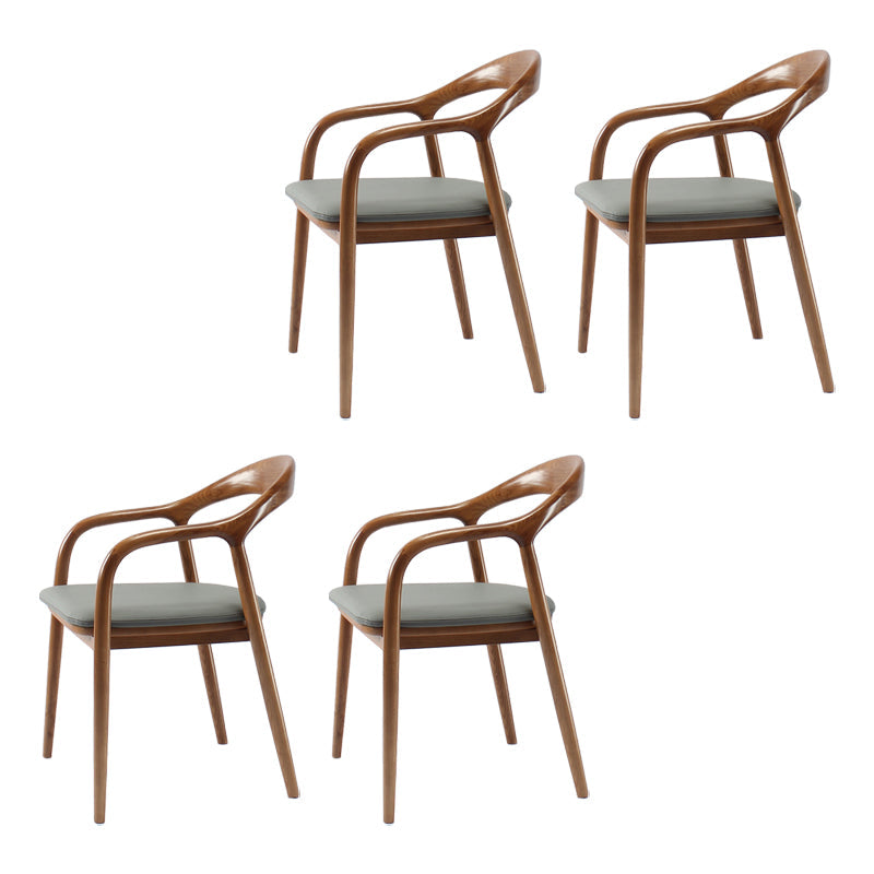 Traditional Style Ash Wood Chair Set Kitchen Dining Room Open Back Arm Chairs Grey 4 Piece Set Clearhalo ' kitchen&dining_furn' 'Dining Chairs' 'Dining Tables & Seating' 'dining_chair' 'furn' 'furn_dining_chair' 'Furniture' 'furniture_dining_chair' 'Kitchen & Dining Furniture' 'kitchen' 4039565