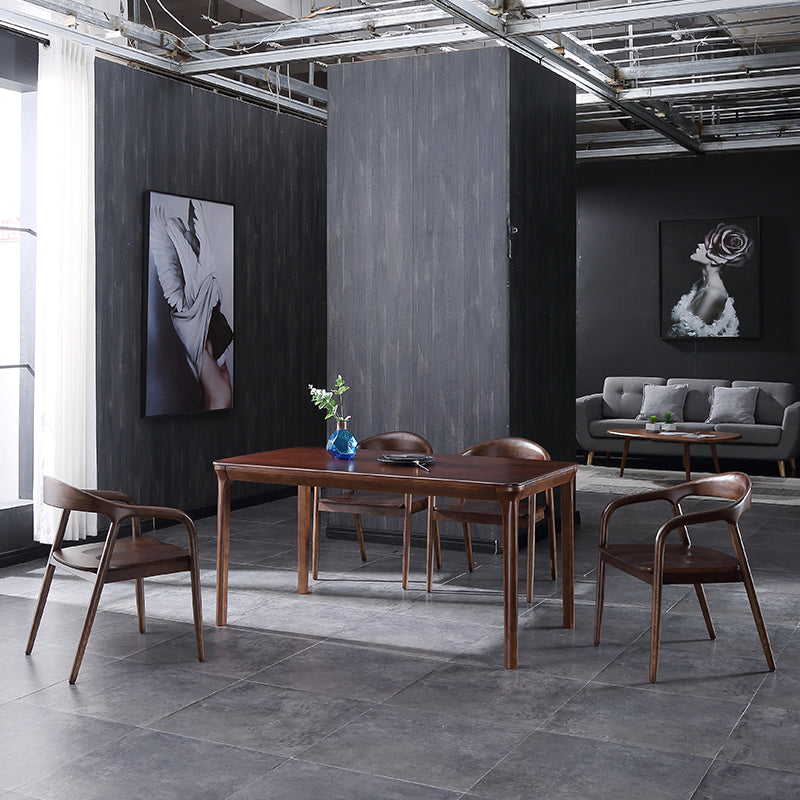 Traditional Style Ash Wood Chair Set Kitchen Dining Room Open Back Arm Chairs Clearhalo ' kitchen&dining_furn' 'Dining Chairs' 'Dining Tables & Seating' 'dining_chair' 'furn' 'furn_dining_chair' 'Furniture' 'furniture_dining_chair' 'Kitchen & Dining Furniture' 'kitchen' 4039566