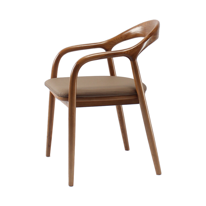 Traditional Style Ash Wood Chair Set Kitchen Dining Room Open Back Arm Chairs Gray-Khaki 1 Piece Clearhalo ' kitchen&dining_furn' 'Dining Chairs' 'Dining Tables & Seating' 'dining_chair' 'furn' 'furn_dining_chair' 'Furniture' 'furniture_dining_chair' 'Kitchen & Dining Furniture' 'kitchen' 4039567