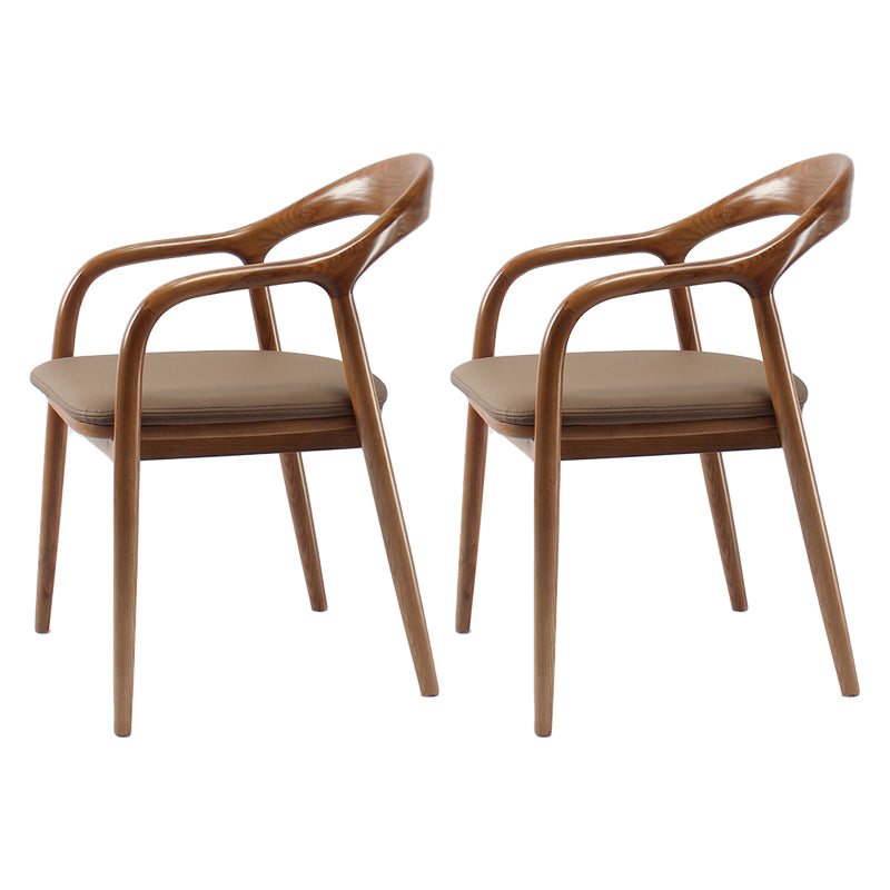 Traditional Style Ash Wood Chair Set Kitchen Dining Room Open Back Arm Chairs Gray-Khaki 2 Piece Set Clearhalo ' kitchen&dining_furn' 'Dining Chairs' 'Dining Tables & Seating' 'dining_chair' 'furn' 'furn_dining_chair' 'Furniture' 'furniture_dining_chair' 'Kitchen & Dining Furniture' 'kitchen' 4039569