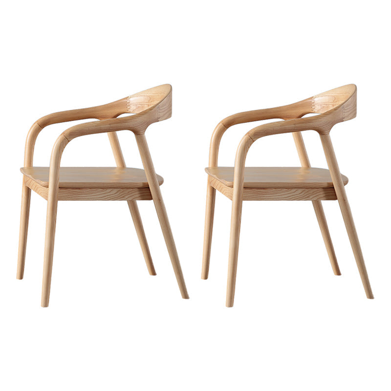 Traditional Style Ash Wood Chair Set Kitchen Dining Room Open Back Arm Chairs Wood 2 Piece Set Clearhalo ' kitchen&dining_furn' 'Dining Chairs' 'Dining Tables & Seating' 'dining_chair' 'furn' 'furn_dining_chair' 'Furniture' 'furniture_dining_chair' 'Kitchen & Dining Furniture' 'kitchen' 4039579