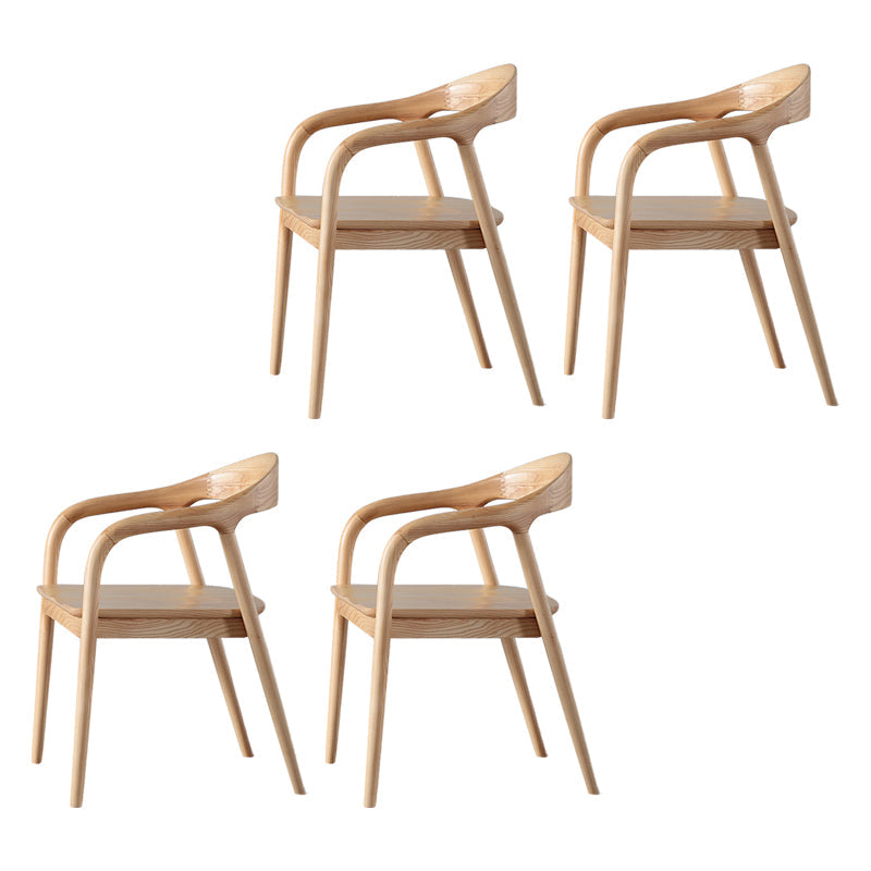 Traditional Style Ash Wood Chair Set Kitchen Dining Room Open Back Arm Chairs Wood 4 Piece Set Clearhalo ' kitchen&dining_furn' 'Dining Chairs' 'Dining Tables & Seating' 'dining_chair' 'furn' 'furn_dining_chair' 'Furniture' 'furniture_dining_chair' 'Kitchen & Dining Furniture' 'kitchen' 4039580