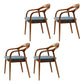 Traditional Style Ash Wood Chair Set Kitchen Dining Room Open Back Arm Chairs Blue-Brown 4 Piece Set Clearhalo ' kitchen&dining_furn' 'Dining Chairs' 'Dining Tables & Seating' 'dining_chair' 'furn' 'furn_dining_chair' 'Furniture' 'furniture_dining_chair' 'Kitchen & Dining Furniture' 'kitchen' 4039583