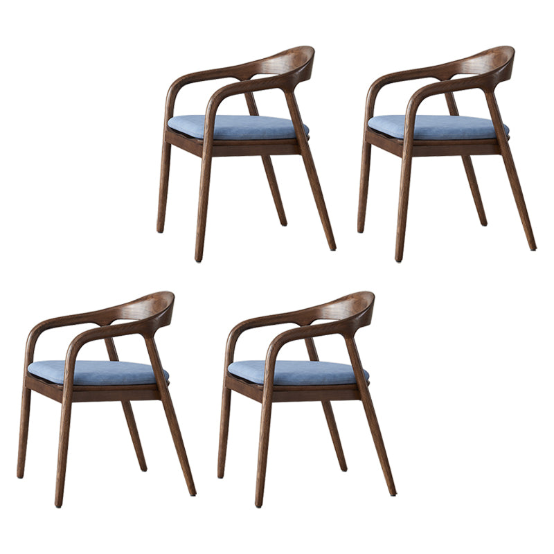 Traditional Style Ash Wood Chair Set Kitchen Dining Room Open Back Arm Chairs Blue 4 Piece Set Clearhalo ' kitchen&dining_furn' 'Dining Chairs' 'Dining Tables & Seating' 'dining_chair' 'furn' 'furn_dining_chair' 'Furniture' 'furniture_dining_chair' 'Kitchen & Dining Furniture' 'kitchen' 4039586