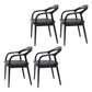 Traditional Style Ash Wood Chair Set Kitchen Dining Room Open Back Arm Chairs Gloss Black 4 Piece Set Clearhalo ' kitchen&dining_furn' 'Dining Chairs' 'Dining Tables & Seating' 'dining_chair' 'furn' 'furn_dining_chair' 'Furniture' 'furniture_dining_chair' 'Kitchen & Dining Furniture' 'kitchen' 4039589