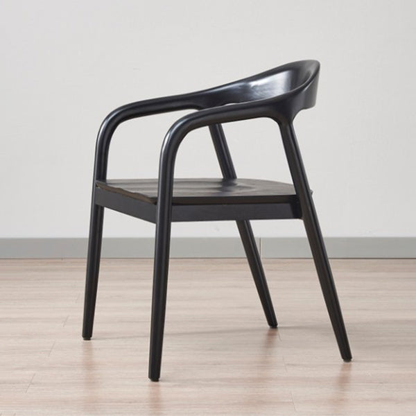 Traditional Style Ash Wood Chair Set Kitchen Dining Room Open Back Arm Chairs Black 1 Piece Clearhalo ' kitchen&dining_furn' 'Dining Chairs' 'Dining Tables & Seating' 'dining_chair' 'furn' 'furn_dining_chair' 'Furniture' 'furniture_dining_chair' 'Kitchen & Dining Furniture' 'kitchen' 4039593