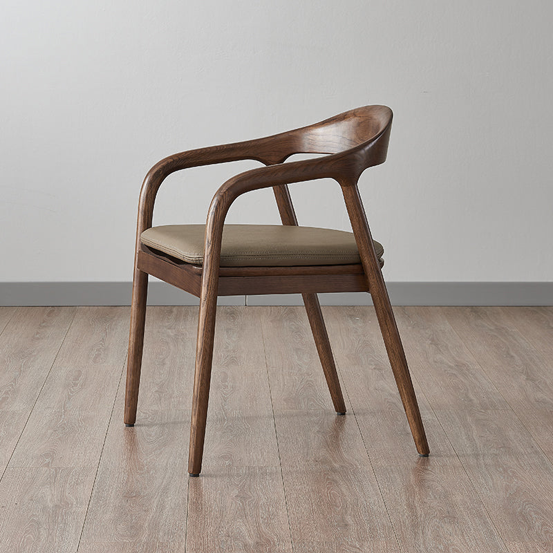 Traditional Style Ash Wood Chair Set Kitchen Dining Room Open Back Arm Chairs Khaki 1 Piece Clearhalo ' kitchen&dining_furn' 'Dining Chairs' 'Dining Tables & Seating' 'dining_chair' 'furn' 'furn_dining_chair' 'Furniture' 'furniture_dining_chair' 'Kitchen & Dining Furniture' 'kitchen' 4039596