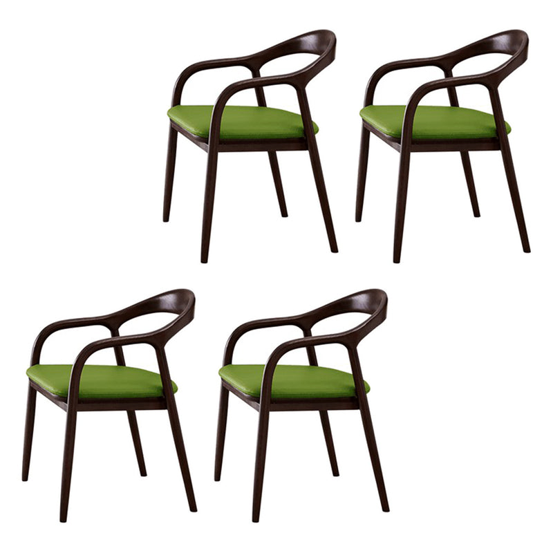 Traditional Solid Ash Wood Chairs Open Back Arm Dining Kitchen Chair Set Green 4 Piece Set Clearhalo ' kitchen&dining_furn' 'Dining Chairs' 'Dining Tables & Seating' 'dining_chair' 'furn' 'furn_dining_chair' 'Furniture' 'furniture_dining_chair' 'Kitchen & Dining Furniture' 'kitchen' 4039609