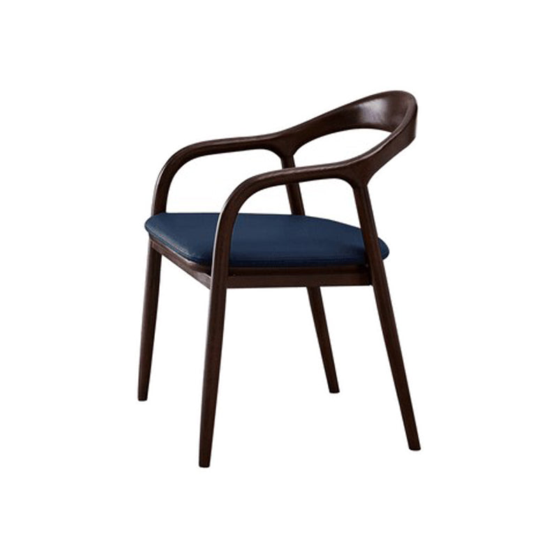 Traditional Solid Ash Wood Chairs Open Back Arm Dining Kitchen Chair Set Dark Blue 1 Piece Clearhalo ' kitchen&dining_furn' 'Dining Chairs' 'Dining Tables & Seating' 'dining_chair' 'furn' 'furn_dining_chair' 'Furniture' 'furniture_dining_chair' 'Kitchen & Dining Furniture' 'kitchen' 4039611