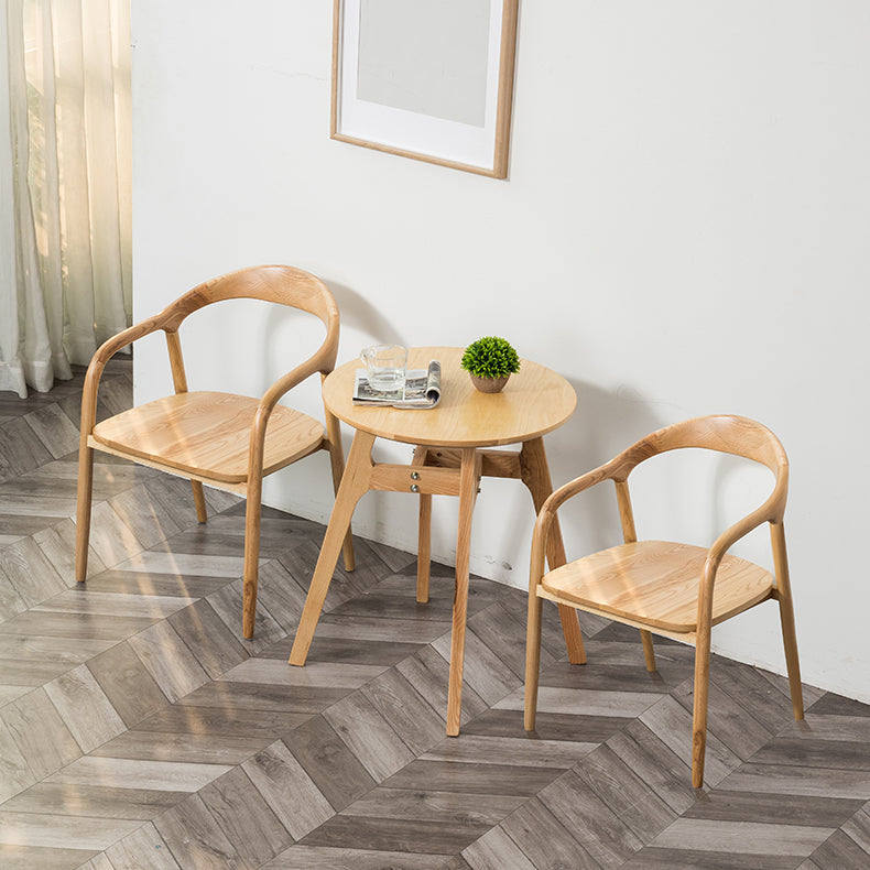 Traditional Solid Ash Wood Chairs Open Back Arm Dining Kitchen Chair Set Clearhalo ' kitchen&dining_furn' 'Dining Chairs' 'Dining Tables & Seating' 'dining_chair' 'furn' 'furn_dining_chair' 'Furniture' 'furniture_dining_chair' 'Kitchen & Dining Furniture' 'kitchen' 4039622