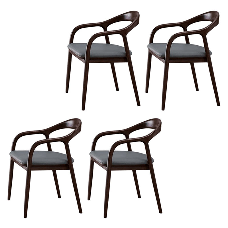 Traditional Solid Ash Wood Chairs Open Back Arm Dining Kitchen Chair Set Grey 4 Piece Set Clearhalo ' kitchen&dining_furn' 'Dining Chairs' 'Dining Tables & Seating' 'dining_chair' 'furn' 'furn_dining_chair' 'Furniture' 'furniture_dining_chair' 'Kitchen & Dining Furniture' 'kitchen' 4039628