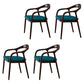 Traditional Solid Ash Wood Chairs Open Back Arm Dining Kitchen Chair Set Blue 4 Piece Set Clearhalo ' kitchen&dining_furn' 'Dining Chairs' 'Dining Tables & Seating' 'dining_chair' 'furn' 'furn_dining_chair' 'Furniture' 'furniture_dining_chair' 'Kitchen & Dining Furniture' 'kitchen' 4039632