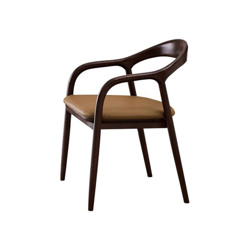 Traditional Solid Ash Wood Chairs Open Back Arm Dining Kitchen Chair Set Coffee 1 Piece Clearhalo ' kitchen&dining_furn' 'Dining Chairs' 'Dining Tables & Seating' 'dining_chair' 'furn' 'furn_dining_chair' 'Furniture' 'furniture_dining_chair' 'Kitchen & Dining Furniture' 'kitchen' 4039633