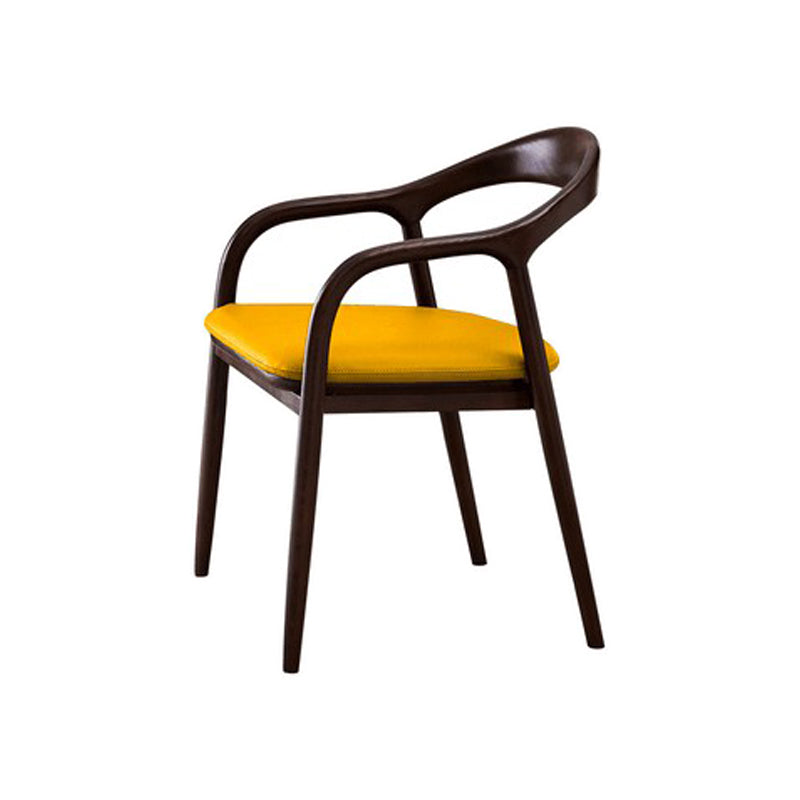 Traditional Solid Ash Wood Chairs Open Back Arm Dining Kitchen Chair Set Yellow 1 Piece Clearhalo ' kitchen&dining_furn' 'Dining Chairs' 'Dining Tables & Seating' 'dining_chair' 'furn' 'furn_dining_chair' 'Furniture' 'furniture_dining_chair' 'Kitchen & Dining Furniture' 'kitchen' 4039636