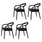 Traditional Solid Ash Wood Chairs Open Back Arm Dining Kitchen Chair Set Black 4 Piece Set Clearhalo ' kitchen&dining_furn' 'Dining Chairs' 'Dining Tables & Seating' 'dining_chair' 'furn' 'furn_dining_chair' 'Furniture' 'furniture_dining_chair' 'Kitchen & Dining Furniture' 'kitchen' 4039647