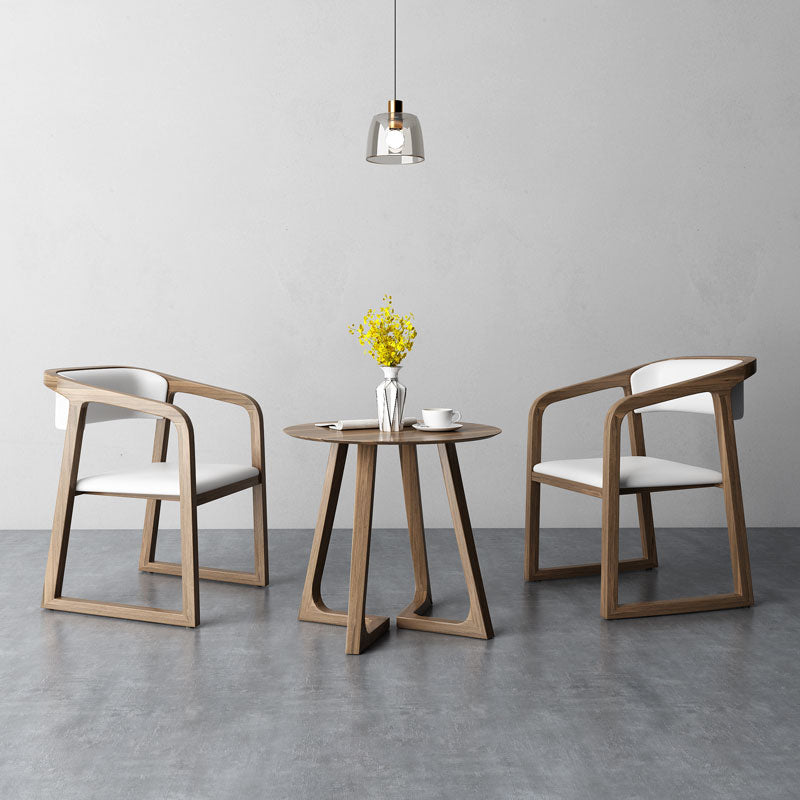 Traditional Solid Ash Wood Chairs Kitchen Dining Open Back Arm Chair Set Clearhalo ' kitchen&dining_furn' 'Dining Chairs' 'Dining Tables & Seating' 'dining_chair' 'furn' 'furn_dining_chair' 'Furniture' 'furniture_dining_chair' 'Kitchen & Dining Furniture' 'kitchen' 4039652