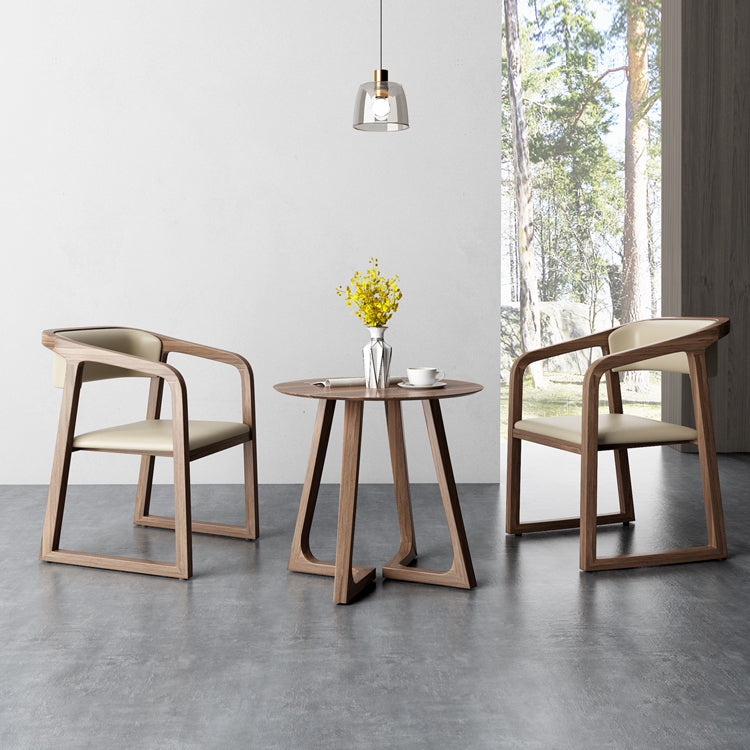 Traditional Solid Ash Wood Chairs Kitchen Dining Open Back Arm Chair Set Clearhalo ' kitchen&dining_furn' 'Dining Chairs' 'Dining Tables & Seating' 'dining_chair' 'furn' 'furn_dining_chair' 'Furniture' 'furniture_dining_chair' 'Kitchen & Dining Furniture' 'kitchen' 4039655