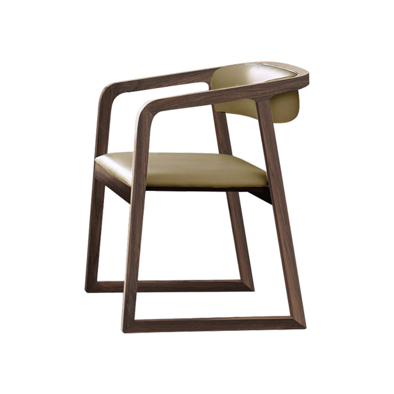 Traditional Solid Ash Wood Chairs Kitchen Dining Open Back Arm Chair Set Khaki 1 Piece Clearhalo ' kitchen&dining_furn' 'Dining Chairs' 'Dining Tables & Seating' 'dining_chair' 'furn' 'furn_dining_chair' 'Furniture' 'furniture_dining_chair' 'Kitchen & Dining Furniture' 'kitchen' 4039665