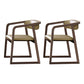 Traditional Solid Ash Wood Chairs Kitchen Dining Open Back Arm Chair Set Khaki 2 Piece Set Clearhalo ' kitchen&dining_furn' 'Dining Chairs' 'Dining Tables & Seating' 'dining_chair' 'furn' 'furn_dining_chair' 'Furniture' 'furniture_dining_chair' 'Kitchen & Dining Furniture' 'kitchen' 4039666