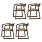 Traditional Solid Ash Wood Chairs Kitchen Dining Open Back Arm Chair Set Khaki 4 Piece Set Clearhalo ' kitchen&dining_furn' 'Dining Chairs' 'Dining Tables & Seating' 'dining_chair' 'furn' 'furn_dining_chair' 'Furniture' 'furniture_dining_chair' 'Kitchen & Dining Furniture' 'kitchen' 4039667