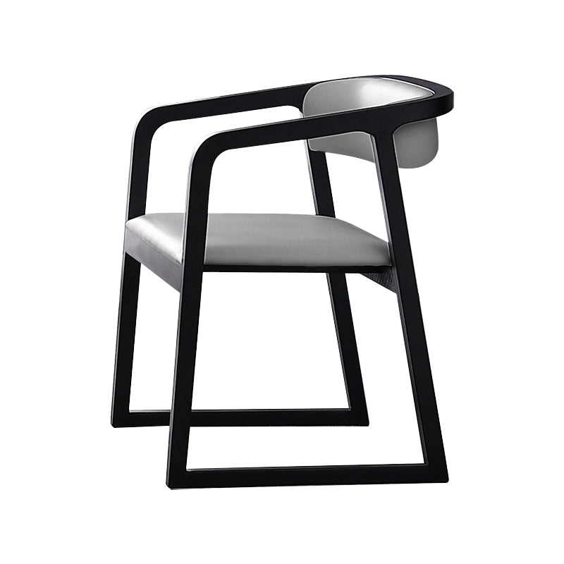 Traditional Solid Ash Wood Chairs Kitchen Dining Open Back Arm Chair Set Grey 1 Piece Clearhalo ' kitchen&dining_furn' 'Dining Chairs' 'Dining Tables & Seating' 'dining_chair' 'furn' 'furn_dining_chair' 'Furniture' 'furniture_dining_chair' 'Kitchen & Dining Furniture' 'kitchen' 4039671