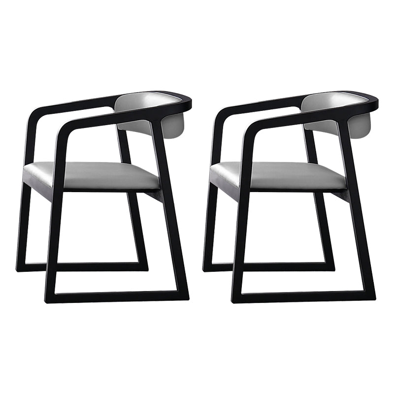 Traditional Solid Ash Wood Chairs Kitchen Dining Open Back Arm Chair Set Grey 2 Piece Set Clearhalo ' kitchen&dining_furn' 'Dining Chairs' 'Dining Tables & Seating' 'dining_chair' 'furn' 'furn_dining_chair' 'Furniture' 'furniture_dining_chair' 'Kitchen & Dining Furniture' 'kitchen' 4039672