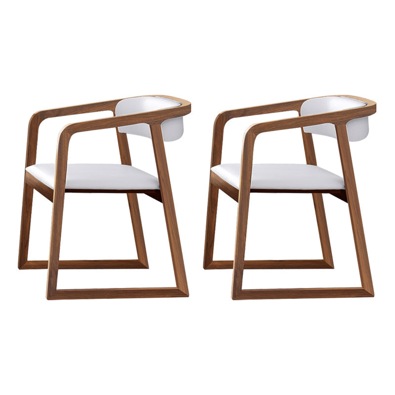 Traditional Solid Ash Wood Chairs Kitchen Dining Open Back Arm Chair Set White 2 Piece Set Clearhalo ' kitchen&dining_furn' 'Dining Chairs' 'Dining Tables & Seating' 'dining_chair' 'furn' 'furn_dining_chair' 'Furniture' 'furniture_dining_chair' 'Kitchen & Dining Furniture' 'kitchen' 4039675