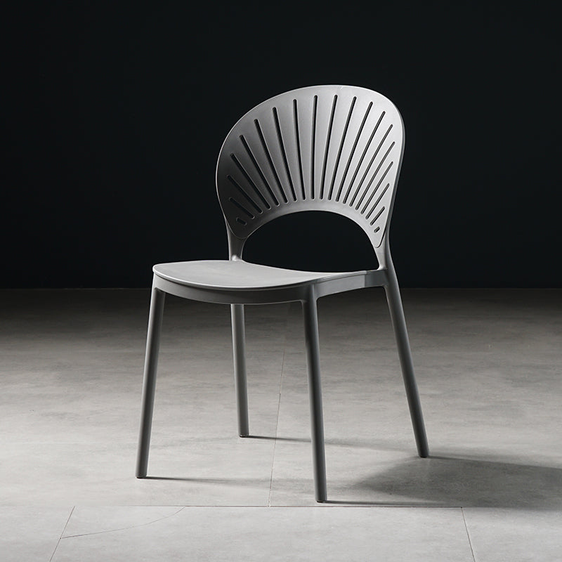 Contemporary Style Dining Chairs Plastic Dining Armless Side Chairs for Kitchen Grey 1 Piece Clearhalo ' kitchen&dining_furn' 'Dining Chairs' 'Dining Tables & Seating' 'dining_chair' 'furn' 'furn_dining_chair' 'Furniture' 'furniture_dining_chair' 'Kitchen & Dining Furniture' 'kitchen' 4039679