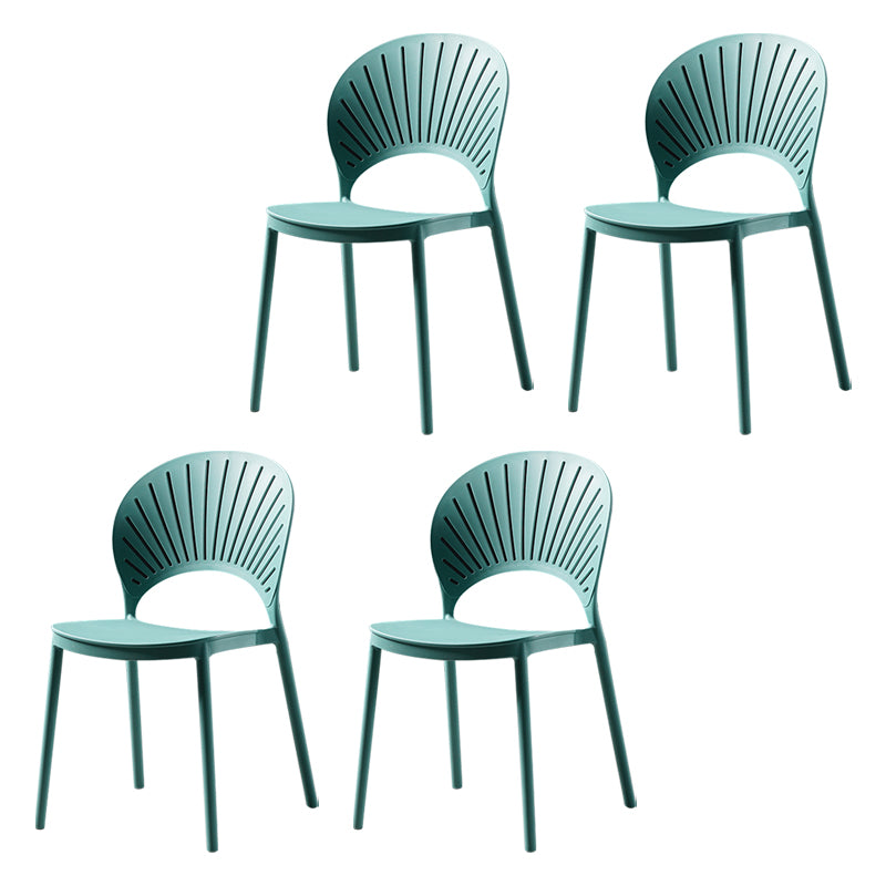 Contemporary Style Dining Chairs Plastic Dining Armless Side Chairs for Kitchen Light Blue 4 Piece Set Clearhalo ' kitchen&dining_furn' 'Dining Chairs' 'Dining Tables & Seating' 'dining_chair' 'furn' 'furn_dining_chair' 'Furniture' 'furniture_dining_chair' 'Kitchen & Dining Furniture' 'kitchen' 4039694