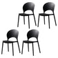 Contemporary Style Dining Chairs Plastic Dining Armless Side Chairs for Kitchen Black 4 Piece Set Clearhalo ' kitchen&dining_furn' 'Dining Chairs' 'Dining Tables & Seating' 'dining_chair' 'furn' 'furn_dining_chair' 'Furniture' 'furniture_dining_chair' 'Kitchen & Dining Furniture' 'kitchen' 4039704