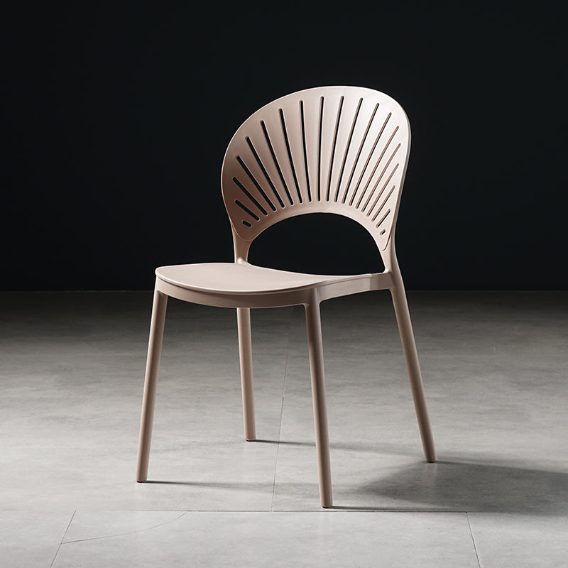 Contemporary Style Dining Chairs Plastic Dining Armless Side Chairs for Kitchen Camel 1 Piece Clearhalo ' kitchen&dining_furn' 'Dining Chairs' 'Dining Tables & Seating' 'dining_chair' 'furn' 'furn_dining_chair' 'Furniture' 'furniture_dining_chair' 'Kitchen & Dining Furniture' 'kitchen' 4039714