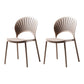 Contemporary Style Dining Chairs Plastic Dining Armless Side Chairs for Kitchen Camel 2 Piece Set Clearhalo ' kitchen&dining_furn' 'Dining Chairs' 'Dining Tables & Seating' 'dining_chair' 'furn' 'furn_dining_chair' 'Furniture' 'furniture_dining_chair' 'Kitchen & Dining Furniture' 'kitchen' 4039715