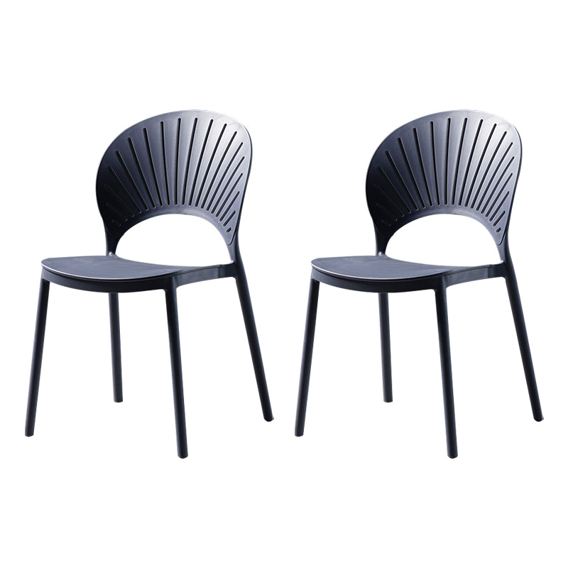 Contemporary Style Dining Chairs Plastic Dining Armless Side Chairs for Kitchen Dark Blue 2 Piece Set Clearhalo ' kitchen&dining_furn' 'Dining Chairs' 'Dining Tables & Seating' 'dining_chair' 'furn' 'furn_dining_chair' 'Furniture' 'furniture_dining_chair' 'Kitchen & Dining Furniture' 'kitchen' 4039718