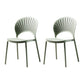 Contemporary Style Dining Chairs Plastic Dining Armless Side Chairs for Kitchen Light Green 2 Piece Set Clearhalo ' kitchen&dining_furn' 'Dining Chairs' 'Dining Tables & Seating' 'dining_chair' 'furn' 'furn_dining_chair' 'Furniture' 'furniture_dining_chair' 'Kitchen & Dining Furniture' 'kitchen' 4039724