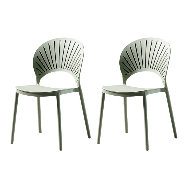 Contemporary Style Dining Chairs Plastic Dining Armless Side Chairs for Kitchen Light Green 2 Piece Set Clearhalo ' kitchen&dining_furn' 'Dining Chairs' 'Dining Tables & Seating' 'dining_chair' 'furn' 'furn_dining_chair' 'Furniture' 'furniture_dining_chair' 'Kitchen & Dining Furniture' 'kitchen' 4039724