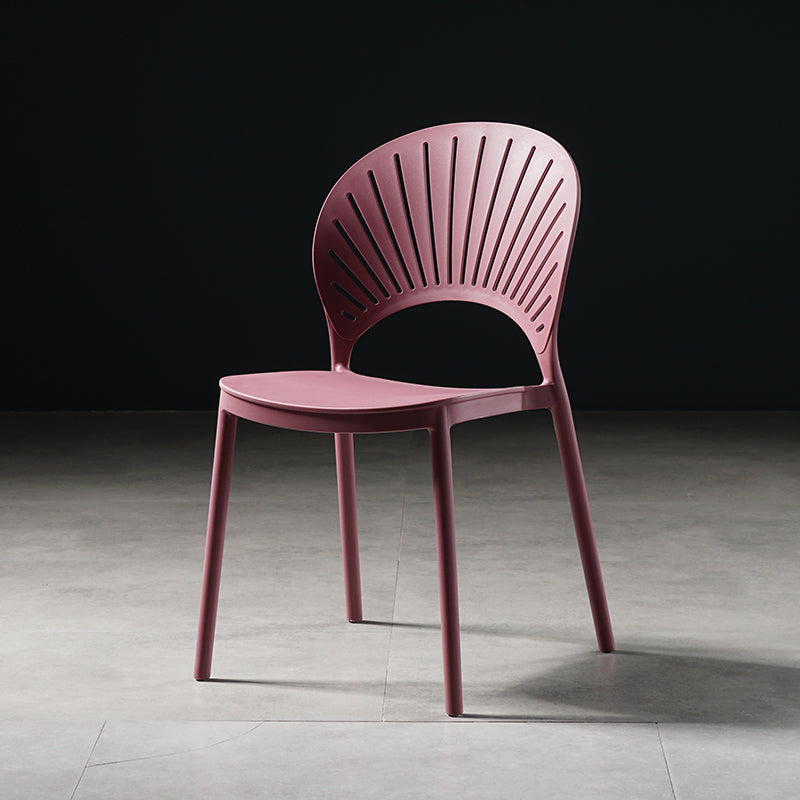 Contemporary Style Dining Chairs Plastic Dining Armless Side Chairs for Kitchen Purple 1 Piece Clearhalo ' kitchen&dining_furn' 'Dining Chairs' 'Dining Tables & Seating' 'dining_chair' 'furn' 'furn_dining_chair' 'Furniture' 'furniture_dining_chair' 'Kitchen & Dining Furniture' 'kitchen' 4039729