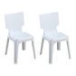 Contemporary Style Plastic Dining Armless Chair Solid Back Dining Chairs for Home White 2 Piece Set Clearhalo ' kitchen&dining_furn' 'Dining Chairs' 'Dining Tables & Seating' 'dining_chair' 'furn' 'furn_dining_chair' 'Furniture' 'furniture_dining_chair' 'Kitchen & Dining Furniture' 'kitchen' 4039744