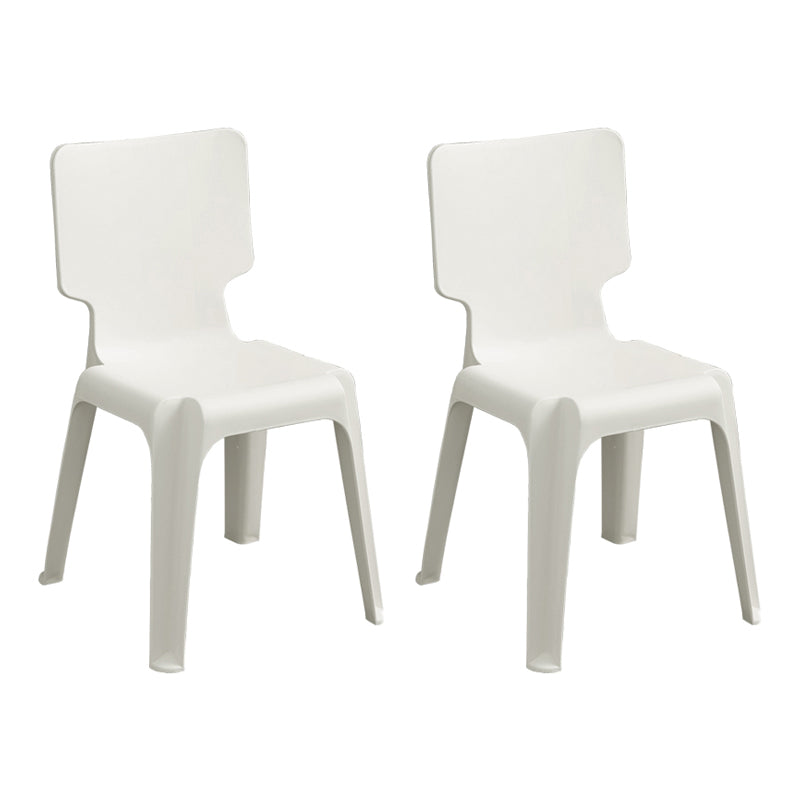 Contemporary Style Plastic Dining Armless Chair Solid Back Dining Chairs for Home Khaki 2 Piece Set Clearhalo ' kitchen&dining_furn' 'Dining Chairs' 'Dining Tables & Seating' 'dining_chair' 'furn' 'furn_dining_chair' 'Furniture' 'furniture_dining_chair' 'Kitchen & Dining Furniture' 'kitchen' 4039752