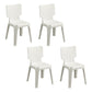 Contemporary Style Plastic Dining Armless Chair Solid Back Dining Chairs for Home Khaki 4 Piece Set Clearhalo ' kitchen&dining_furn' 'Dining Chairs' 'Dining Tables & Seating' 'dining_chair' 'furn' 'furn_dining_chair' 'Furniture' 'furniture_dining_chair' 'Kitchen & Dining Furniture' 'kitchen' 4039753