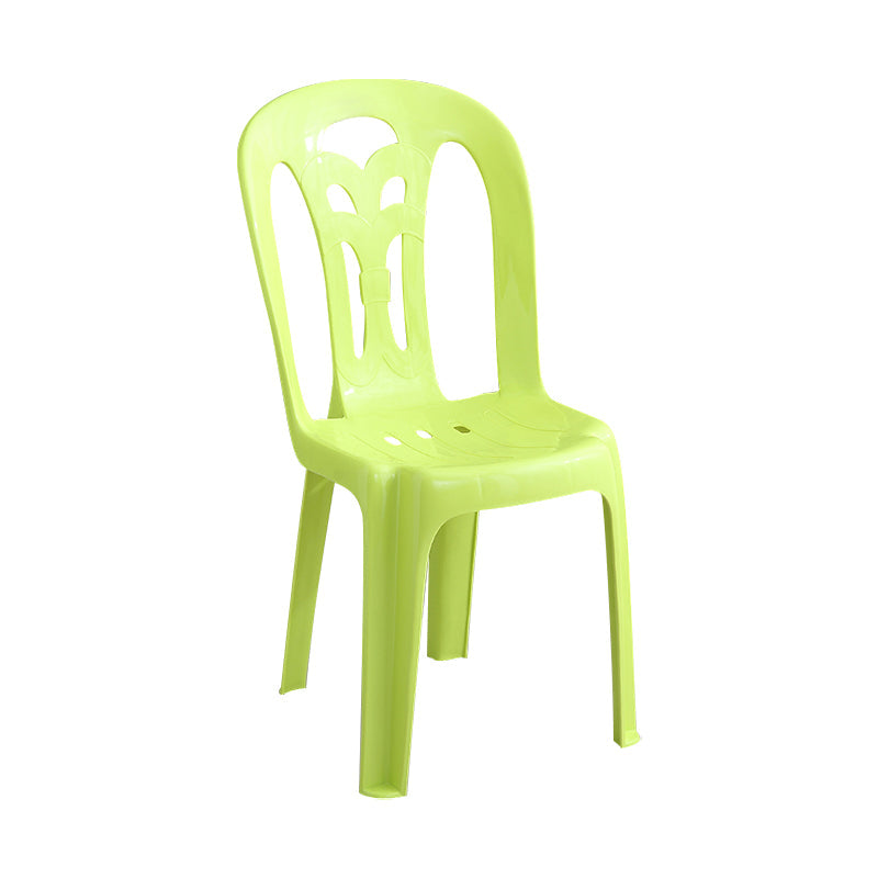 Contemporary Plastic Dining Armless Chair Slat Back Side Stackable Chairs for Home Clearhalo ' kitchen&dining_furn' 'Dining Chairs' 'Dining Tables & Seating' 'dining_chair' 'furn' 'furn_dining_chair' 'Furniture' 'furniture_dining_chair' 'Kitchen & Dining Furniture' 'kitchen' 4039763