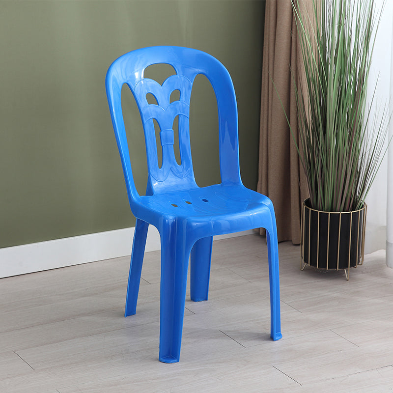 Contemporary Plastic Dining Armless Chair Slat Back Side Stackable Chairs for Home Dark Blue 1 Piece Clearhalo ' kitchen&dining_furn' 'Dining Chairs' 'Dining Tables & Seating' 'dining_chair' 'furn' 'furn_dining_chair' 'Furniture' 'furniture_dining_chair' 'Kitchen & Dining Furniture' 'kitchen' 4039766