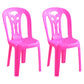 Contemporary Plastic Dining Armless Chair Slat Back Side Stackable Chairs for Home Red 2 Piece Set Clearhalo ' kitchen&dining_furn' 'Dining Chairs' 'Dining Tables & Seating' 'dining_chair' 'furn' 'furn_dining_chair' 'Furniture' 'furniture_dining_chair' 'Kitchen & Dining Furniture' 'kitchen' 4039773