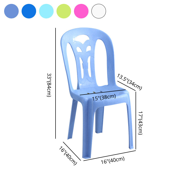 Contemporary Plastic Dining Armless Chair Slat Back Side Stackable Chairs for Home Clearhalo ' kitchen&dining_furn' 'Dining Chairs' 'Dining Tables & Seating' 'dining_chair' 'furn' 'furn_dining_chair' 'Furniture' 'furniture_dining_chair' 'Kitchen & Dining Furniture' 'kitchen' 4039778
