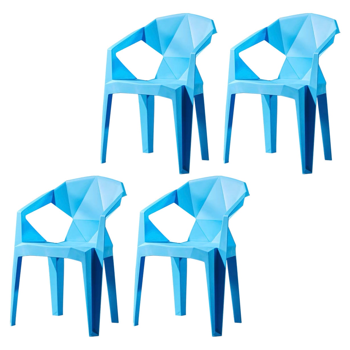 Modern Style Dining Chairs Plastic Dining Stackable Side Chairs for Kitchen (Set of 4) Light Blue Clearhalo ' kitchen&dining_furn' 'Dining Chairs' 'Dining Tables & Seating' 'dining_chair' 'furn' 'furn_dining_chair' 'Furniture' 'furniture_dining_chair' 'Kitchen & Dining Furniture' 'kitchen' 4039780