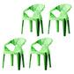 Modern Style Dining Chairs Plastic Dining Stackable Side Chairs for Kitchen (Set of 4) Green Clearhalo ' kitchen&dining_furn' 'Dining Chairs' 'Dining Tables & Seating' 'dining_chair' 'furn' 'furn_dining_chair' 'Furniture' 'furniture_dining_chair' 'Kitchen & Dining Furniture' 'kitchen' 4039783